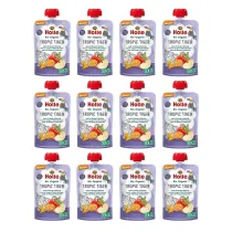 Holle Mus Tropikalny tygrysek (jab�ko - mango - marakuja) od 8 miesi�ca Demeter Zestaw 12 x 100 ml Bio