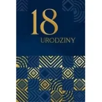Karnet B6 LUX 18 urodziny, granatowe