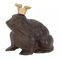 Esschert Design Figurka ogrodowa aba w zotej koronie