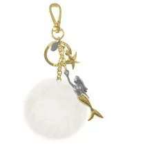 Zawieszka do torebki syrena z pomponem