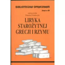 Liryka staroytnej Grecji i Rzymu Zeszyt 89