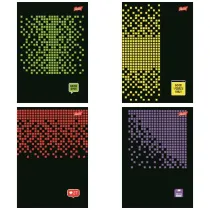 St. Majewski Zeszyt A5 96 kartek kratka. Ok�adka laminowana lakier miejscowy UV 70 g/m2. Pixel Pulse