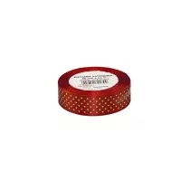 Wst��ka satynowa w kropki 25mm x 22m