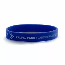 Szaron Opaska silikonowa - Zaufaj Panu - niebieska