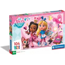 Puzzle 104 Super Kolor Alice`s Wonderland Bakery Clementoni