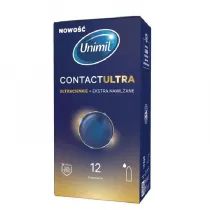 Unimil Contact Ulra ultracienkie nawilane prezerwatywy 12 szt.