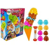 Gra zrcznociowa Lody w wafelku kolorowa piramidk Leantoys