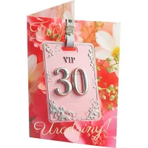 Karnet B6 30 Urodziny damskie VIP RU-002