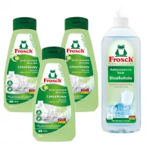 Frosch Limonkowy el do mycia naczy w zmywarkach + Nabyszczacz na bazie Bioalkoholu Zestaw 3 x 650 ml + 750 ml
