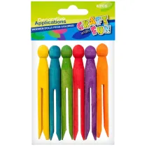 Craft with Fun Ko�ki dekoracyjne drewniane kolorowe 384119