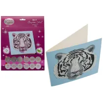 Diamentowa mozika G�owa bia�ego tygrysa 18x18cm Pro Kids