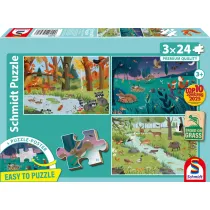 Puzzle 3 24 Le�ne zwierz�ta Schmidt