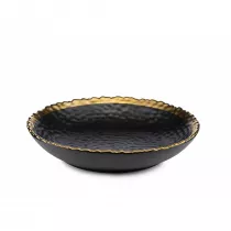 HowHomely Talerz gboki Kati Black Gold 21 cm