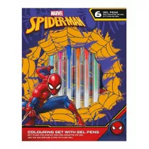 Zestaw pimienniczy 6 elowych dugopisw z notatnikiem Spiderman SP50060 Kids Euroswan