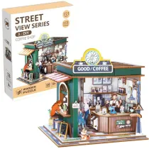 Puzzle Uliczny zak�tek 3D - Kawiarenka, 138el. Askato