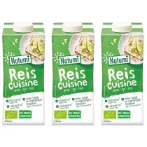 Natumi Zagszczony produkt ryowy do gotowania i pieczenia bez cukru bezglutenowy zestaw 3 x 200 ml Bio
