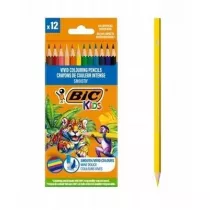Kredki drewniane Kids Smooth ECO 12szt BIC