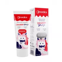 Nordics Pasta do z�b�w dla dzieci o smaku truskawki z probiotykami bez fluoru 50 ml