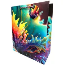 Fresh Torebka ozdobna matowa kolory 26x32x12cm