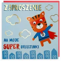 Kukartka Zaproszenie Urodziny 5 szt.