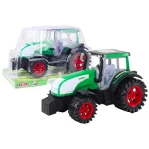 Traktor z nap�dem zielony LeanToys