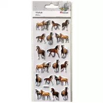 Hasta Naklejki wypuk�e mi�kkie konie 18 szt.