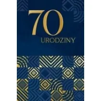 Karnet B6 LUX 70 urodziny, granatowe