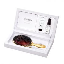 Balmain Golden Boar Hair Spa Brush szczotka do włosów + Travel Argan Elixir20ml+ Travel Leave-In Conditioner 50ml 70 ml