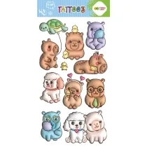Tatua�e zmywalne Bubble Kapibara HAPPY COLOR