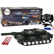 Czo�g zdalnie sterowany 27 MHz zielony LeanToys