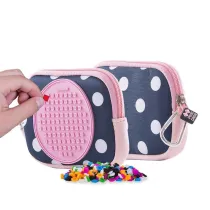 Saszetka na Suwak z r�owym panelem