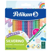 Pelikan Kredki trjktne Silverino 24 szt.