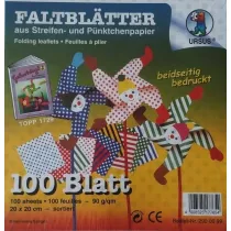 Galeria Hobby Origami 20x20cm kropki/paski 100 arkuszy