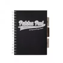 Pukka Pad Pukka Project Book Black & Grey A5 80g kratka 100 kartek