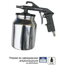 Pneumatyczny pistolet antykorozyjny ze zbiornikiem