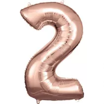 Balon foliowy cyfra 2 rowe zoto 57x86cm