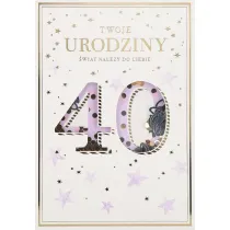 Karnet okazjonalny B6 z koperta 40 Urodziny PAN DRAGON HM200-1950