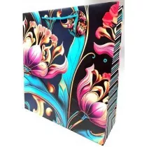 Fresh Torebka ozdobna matowa tulipany 35x37x12cm
