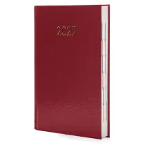 Kalendarz 2027 A5 Ekonomiczny Dzienny Bordo
