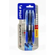 D�ugopis Super Grip G Pilot automatyczny 1x niebieski + 1x czarny + 1x niebieski gratis blister