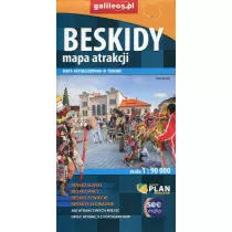 Beskidy. Mapa atrakcji 1:90 000