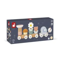 Magnetyczny pocig z klockami i grzechotk do cignicia limak Sweet Cocoon 12 m+ Janod