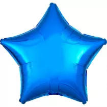 Amscan Balon foliowy metalik niebieski gwiazda 48cm