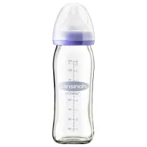 Lansinoh Butelka szklana ze smoczkiem NaturalWave 240 ml