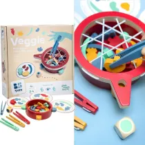 �owimy warzywa drewniane szczypce - koordynacja Bs Toys