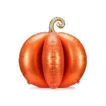 PartyDeco Balon stojcy foliowy Dynia 3D 90x90cm pomaracz