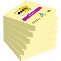 Foldermate Karteczki samoprzylepne Super Sticky ��te 76x76mm 90 szt.