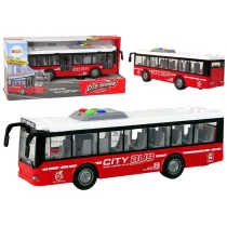 Autobus z nap�dem frykcyjnym 1:16 czerwony LeanToys