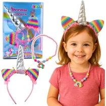 LeanToys Opaska jednoro�ec + Naszyjnik