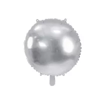 PartyDeco Balon foliowy okr�g�y Pastylka srebrny 59 cm